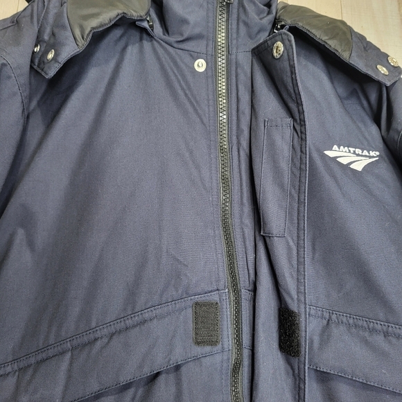 Red Kap Amtrak Train Winter Coat. Size Large. Style# JP70NV. - Picture 6 of 12